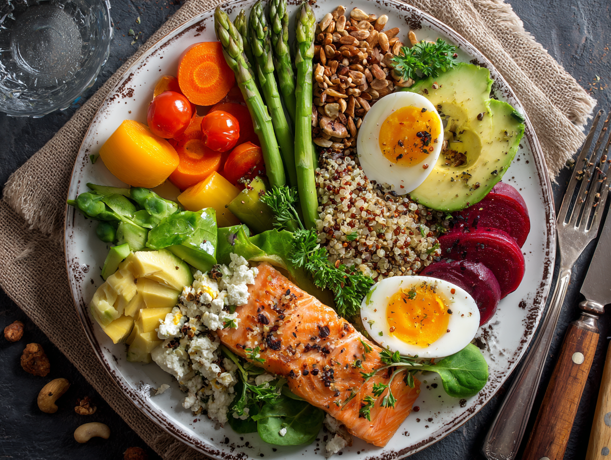 Ingrediente proaspete și colorate pentru planificare alimentară