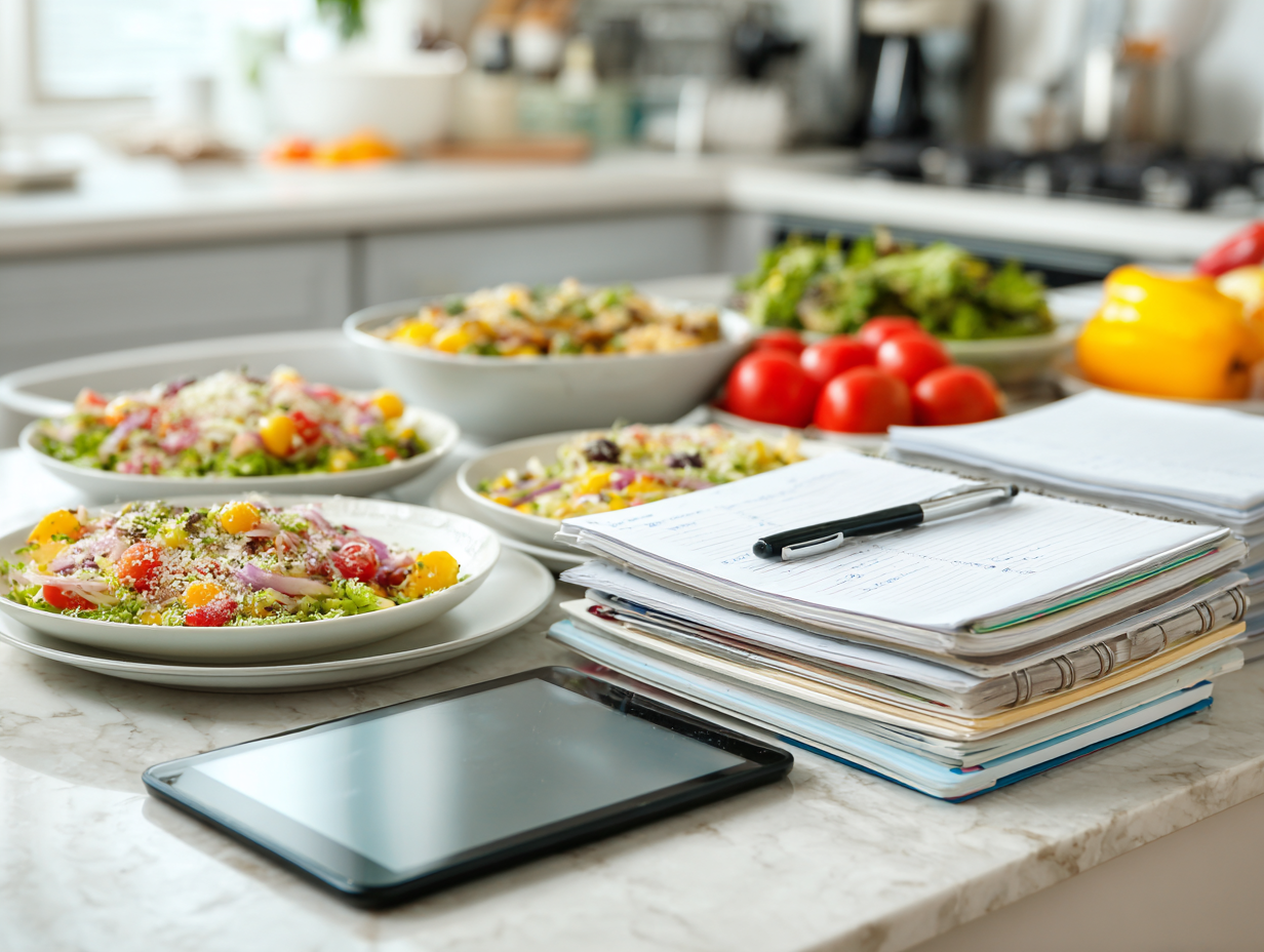 Proces de planificare alimentară cu rețete și meniuri sănătoase